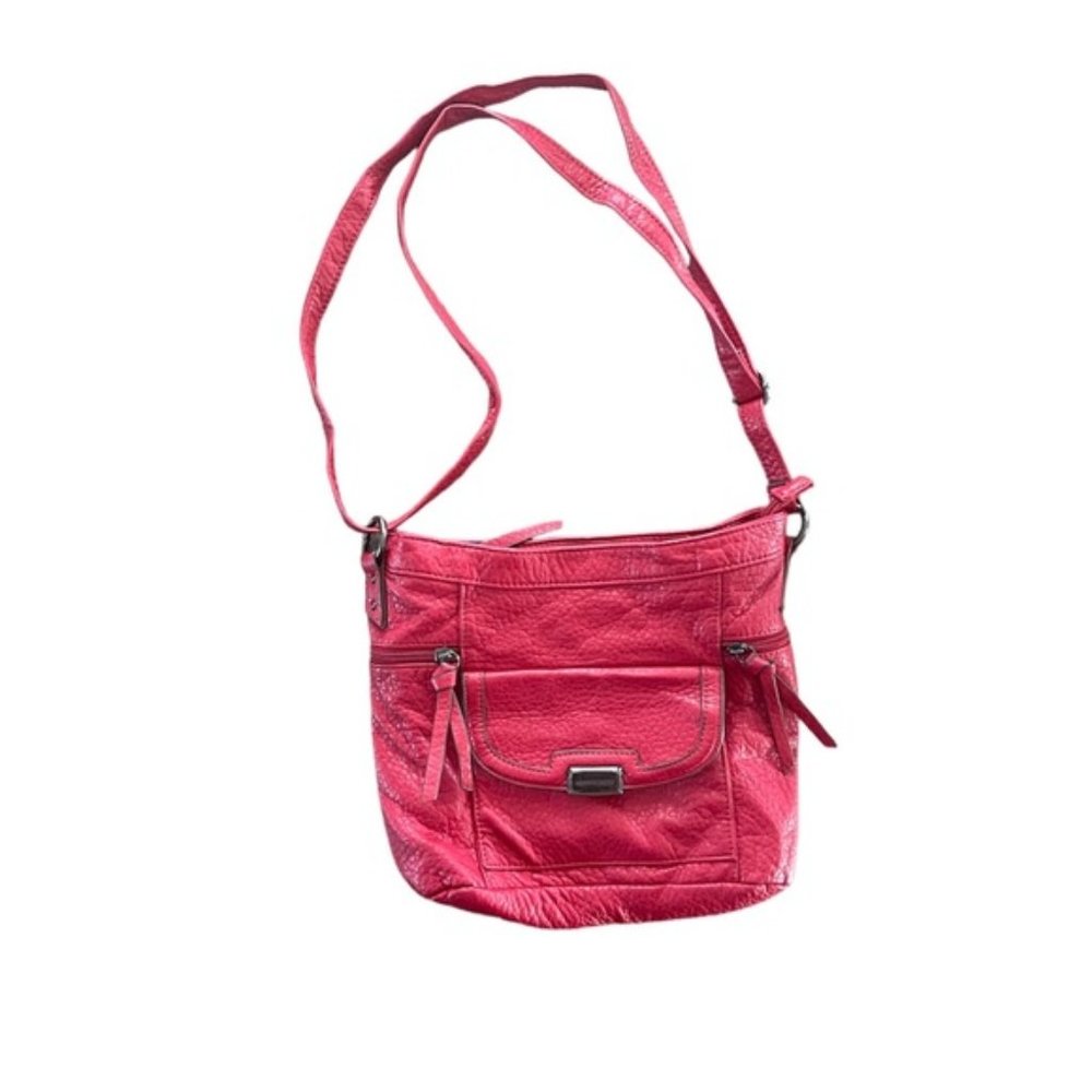 Franco Sarto Red Vegan Leather Crossbody Purse